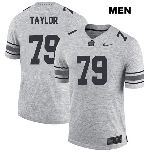 Ohio State Buckeyes Men's Brady Taylor #79 Gray Authentic Nike College NCAA Stitched Football Jersey PV19H67XG